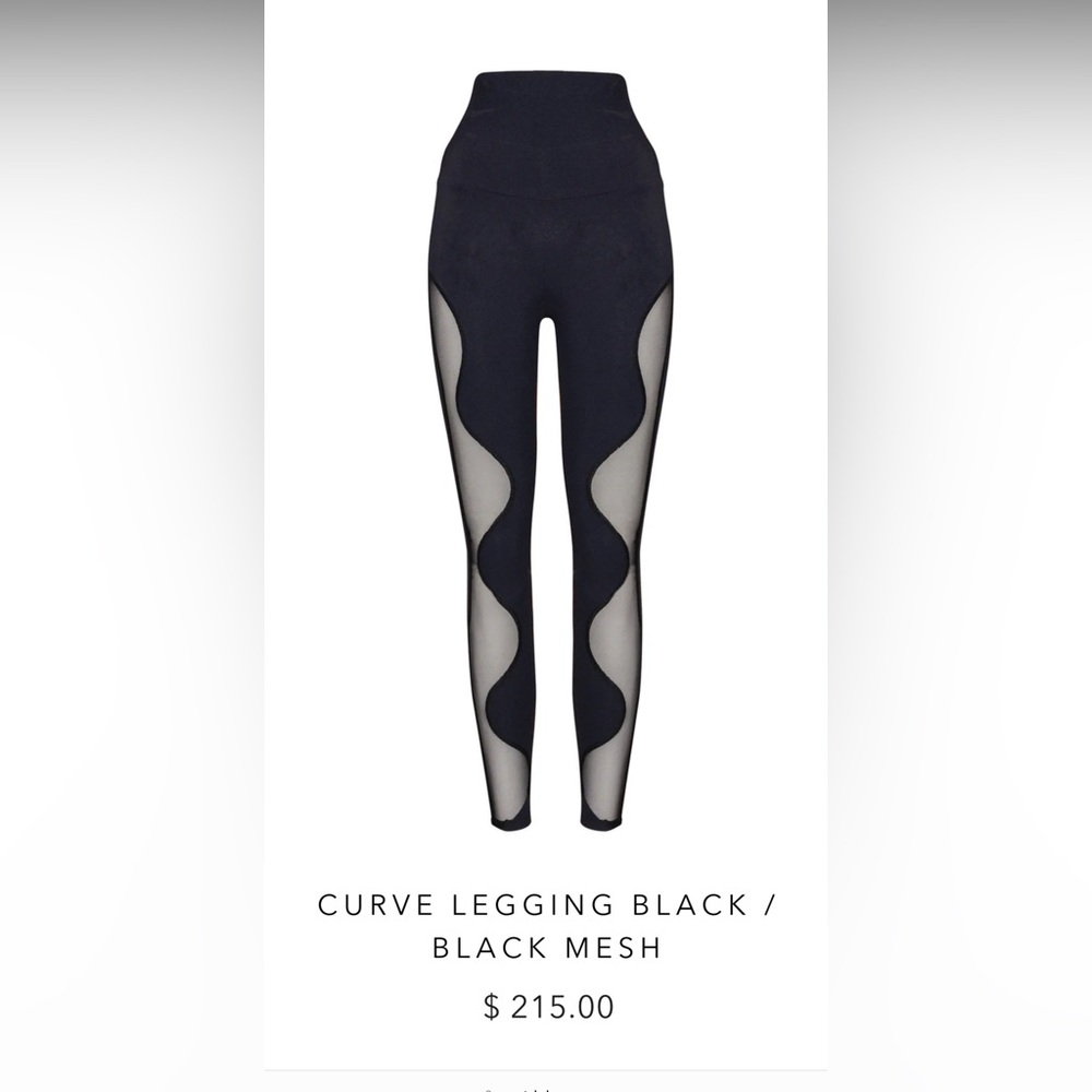 Port de bras mesh legging black
